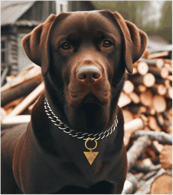 K9 Dog Pendant/Keychain Replica Badge – True Blue and Gold
