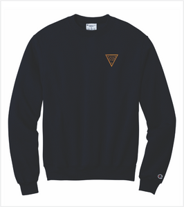 CHAMPION Navy Crewneck with Iconic Embroidered Logo