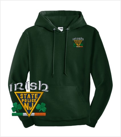 Forest Green Hood with Embroidered IRISH Logo