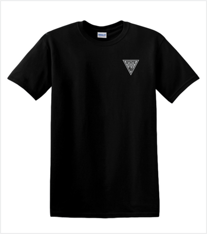 Black T-Shirt with Printed Classic Logo in Grey