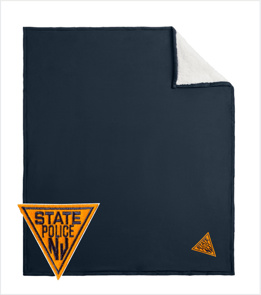 Mountain Lodge Shearling Lined BLANKET with Embroidered FELT Logo