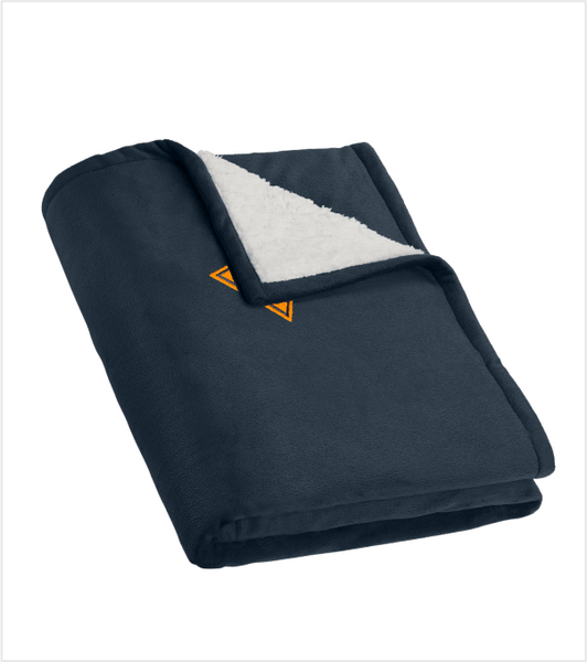 Mountain Lodge Shearling Lined BLANKET with Embroidered FELT Logo