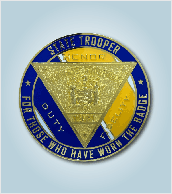 Large Medallion - COASTER/DESK/DASHBOARD – True Blue and Gold