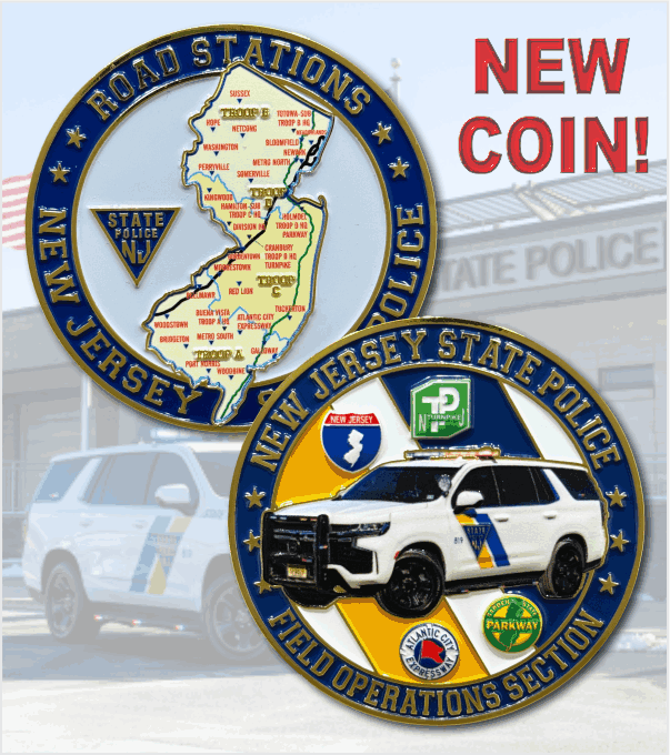 Challenge Coin - ROAD STATIONS – True Blue and Gold