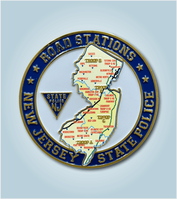 Challenge Coin - ROAD STATIONS – True Blue and Gold