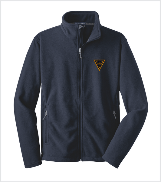Navy Full Zip Fleece Jacket with Embroidered Logo