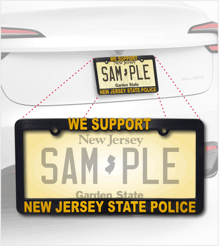WE SUPPORT NEW JERSEY STATE POLICE License Plate Frame