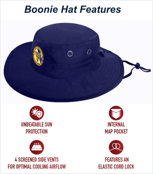 ROTHCO BUCKET BOONIE HAT - DARK NAVY with Embroidered Patch