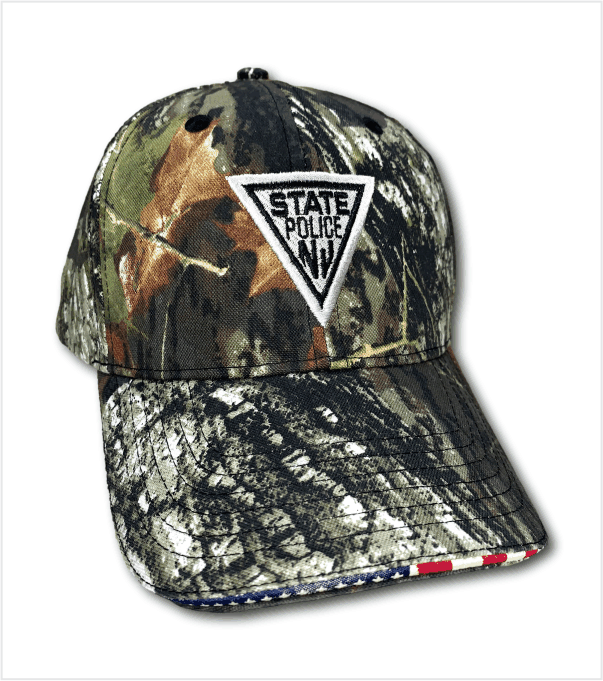 USA SANDWICH Brim Mossy Oak Breakup with USA Flag Tag