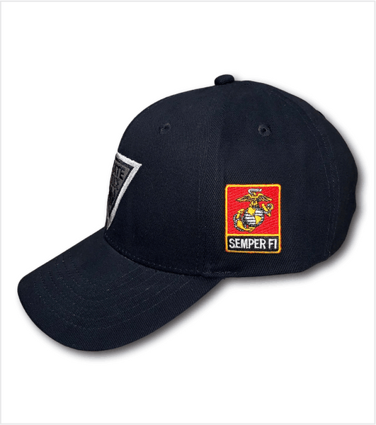 Military Series - SEMPER FI, Black with Embroidered Classic Logo