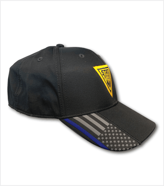 Black BLUE LINE/US FLAG with Classic Embroidered Logo