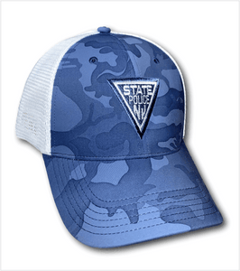 Trucker COLUMBIA BLUE CAMO with Matching Embroidered Logo