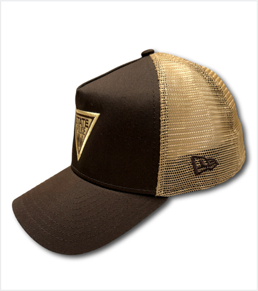 Trucker NEW ERA Brown/Khaki Mesh with Embroidered Classic Logo