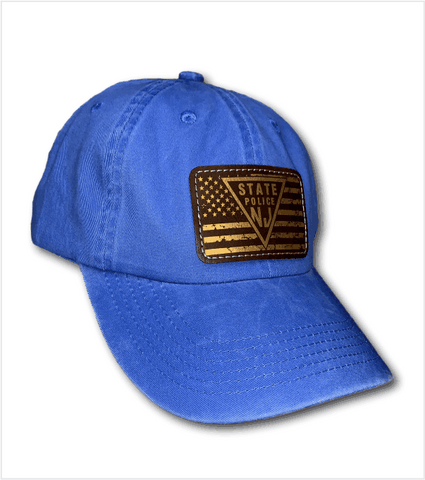 UNSTRUCTURED Faded Royal with US FLAG/Triangle Leather Patch