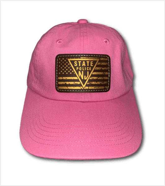 Ladies UNSTRUCTURED Pink with US FLAG/NJSP Leather Patch