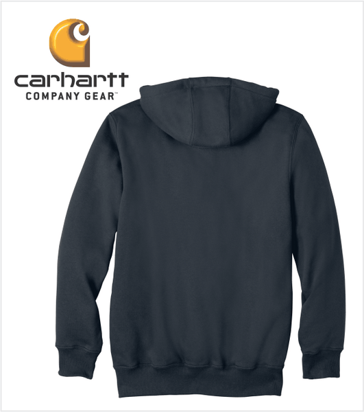 Carhartt RAIN DEFENDER Navy FULL-ZIP Hood with Embroidered Logo