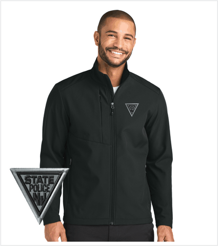 Black SOFTSHELL Jacket with Embroidered Logo