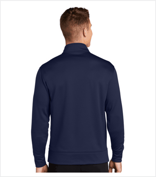 Performance Fleece Jacket Navy with Embroidered Logo