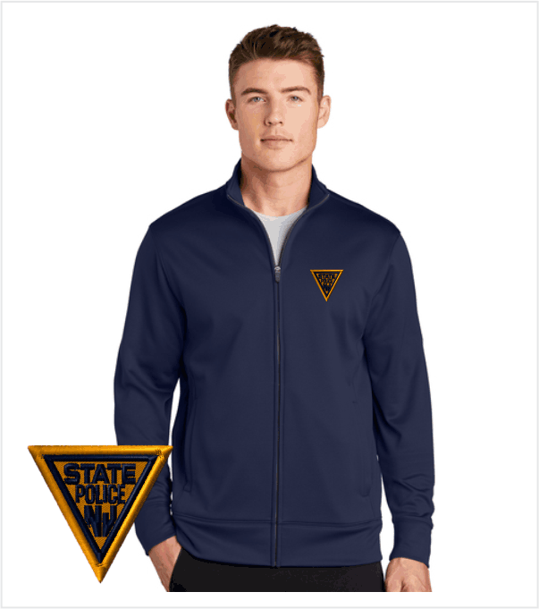 Performance Fleece Jacket Navy with Embroidered Logo