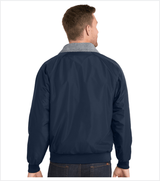 Navy Three Season Jacket with Grey Fleece Lining and Embroidered Logo