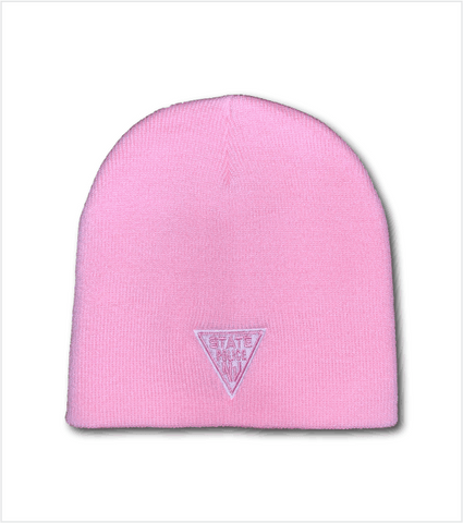 Knit Beanie Pink with Pink/White Logo