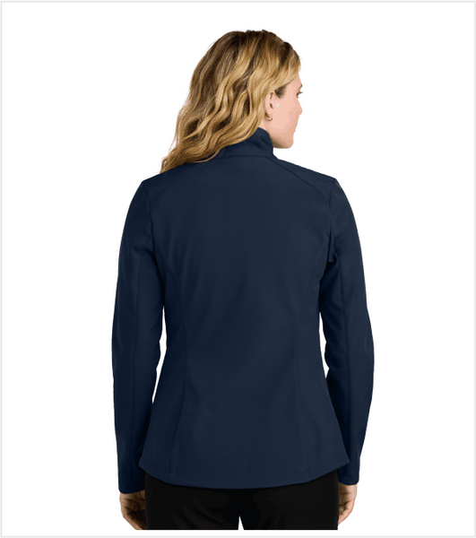 Navy Ladies SOFTSHELL Jacket with Embroidered Logo