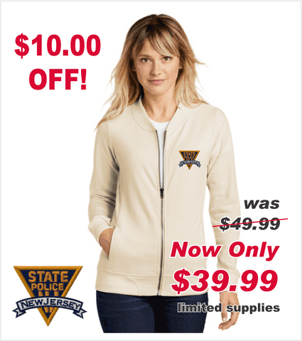 ECRU Ladies Fleece Bomber Jacket with Embroidered Logo
