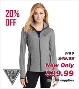 Ladies SPORT-TEK Charcoal Heather/Charcoal Jacket with Embroidered Logo