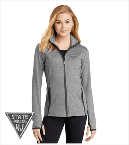 Ladies SPORT-TEK Charcoal Heather/Charcoal Jacket with Embroidered Logo