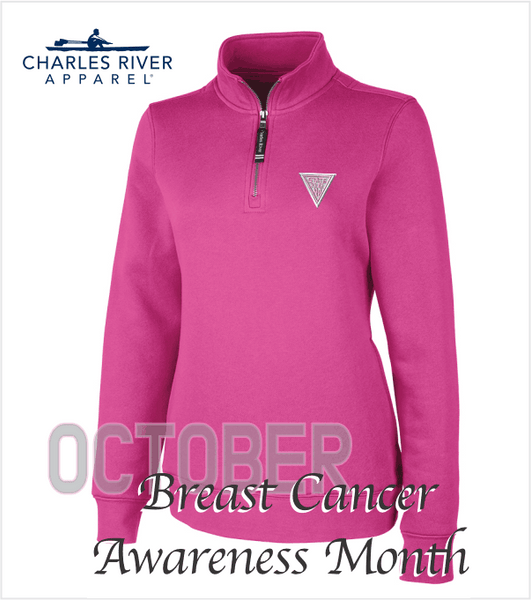 Ladies' Charles River CROSSWIND Quarter-Zip Pullover with Embroidered Logo