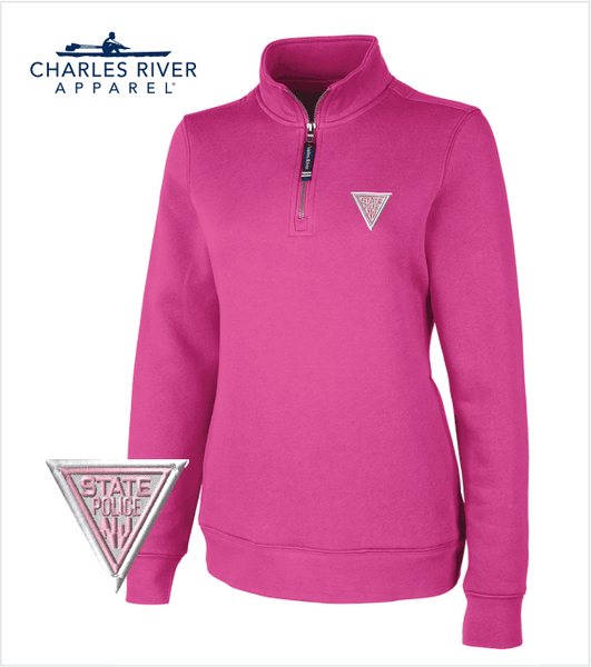 Ladies' Charles River CROSSWIND Quarter-Zip Pullover with Embroidered Logo