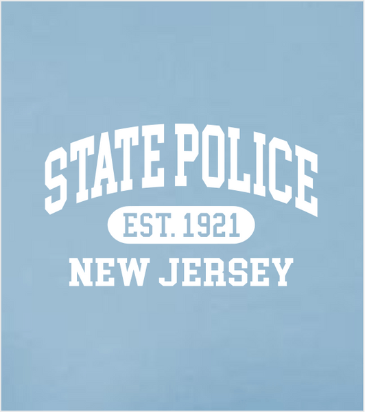 Ladies LAKE BLUE DROP SHOULDER Crewneck with Printed Full Front Logo