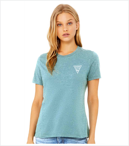 Heathered Blue Lagoon RELAXED FIT T with Printed Classic Logo