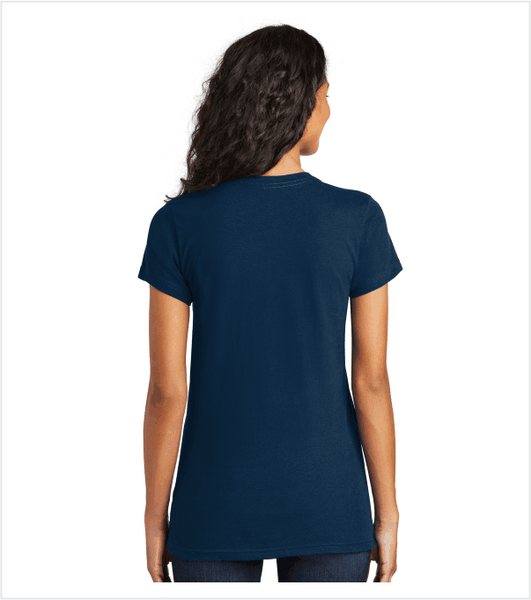 Ladies Soft Cotton NEW NAVY T-shirt with Printed Classic Logo