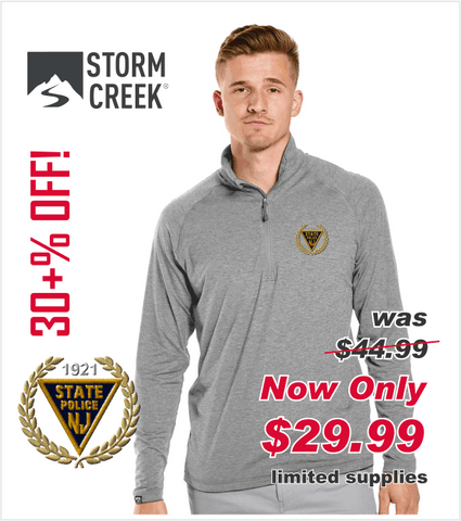 STORM CREEK Heather Grey Quarter Zip Pullover with Embroidered Logo