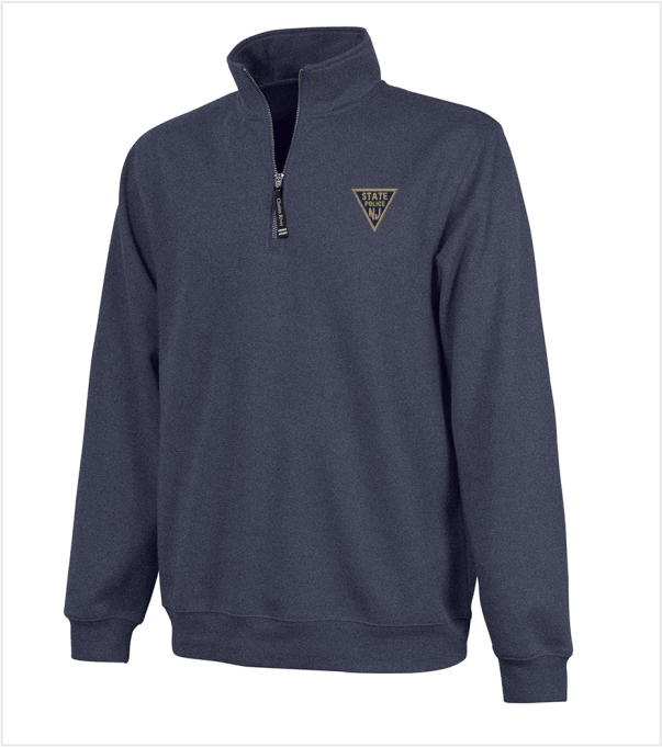 Charles River CROSSWIND Quarter Zip Pullover with Embroidered Logo True Blue and Gold