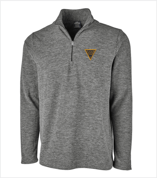 Charles River FREEPORT Quarter-Zip Microfleece Pullover in Grey Heather