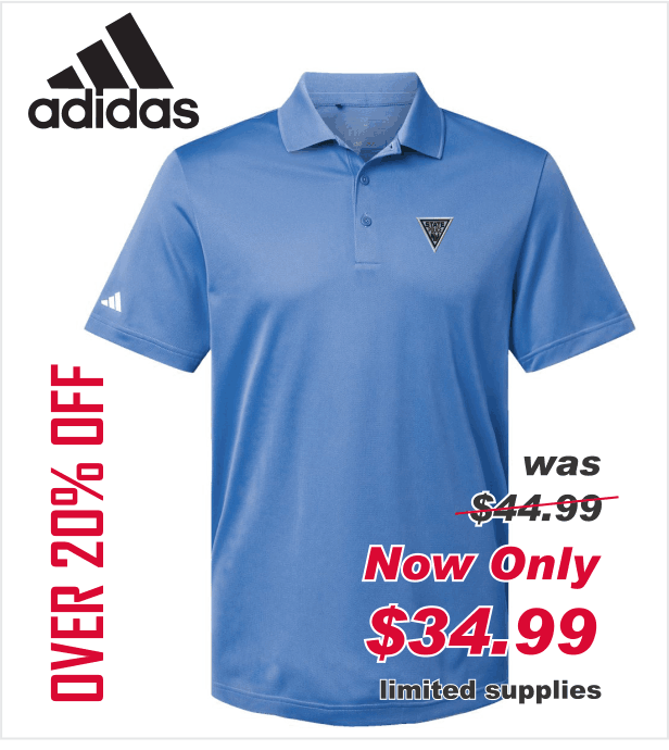 ADIDAS! Sport Polo in BLUE FUSION with Embroidered Logo