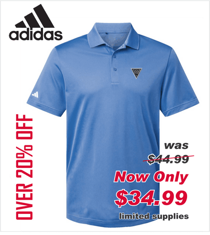 ADIDAS! Sport Polo in BLUE FUSION with Embroidered Logo