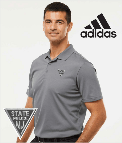 ADIDAS! Sport Polo in GREY with Embroidered Logo
