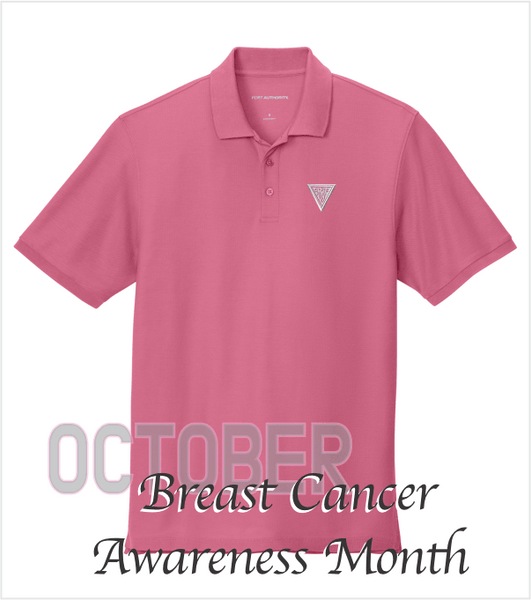 AWARENESS PINK Classic Cotton/Poly PIQUE Polo with Embroidered Logo