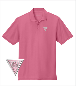 AWARENESS PINK Classic Cotton/Poly PIQUE Polo with Embroidered Logo