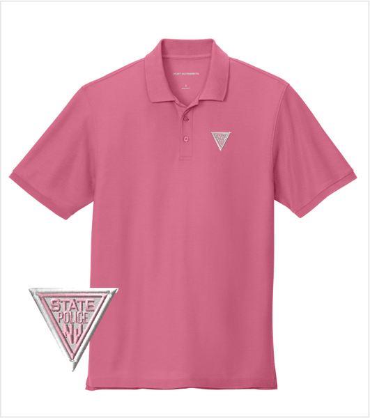 AWARENESS PINK Classic Cotton/Poly PIQUE Polo with Embroidered Logo