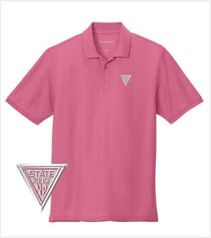 AWARENESS PINK Classic Cotton/Poly PIQUE Polo with Embroidered Logo