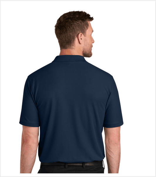 Classic Cotton/Poly PIQUE River Blue Navy Polo with Embroidered Logo