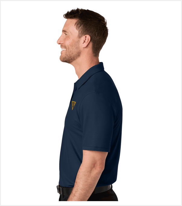 Classic Cotton/Poly PIQUE River Blue Navy Polo with Classic Cotton/Poly PIQUE River Blue Navy Polo with