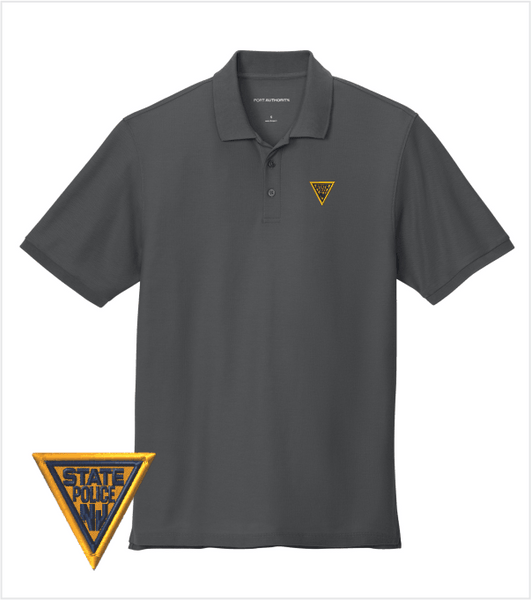STORM GREY Classic Cotton/Poly PIQUE Polo with Embroidered Logo