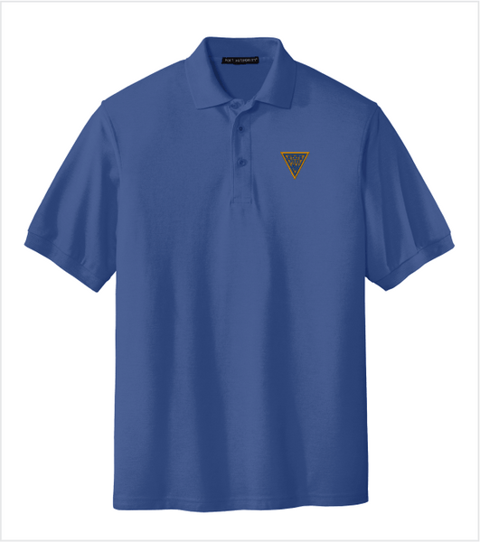 MEDITERRANEAN BLUE Silk Touch PIQUE Polo with Embroidered Logo