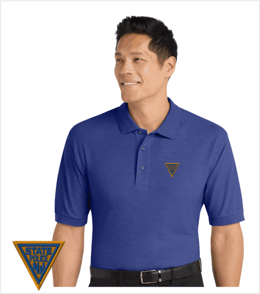 MEDITERRANEAN BLUE Silk Touch PIQUE Polo with Embroidered Logo