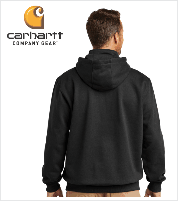 Carhartt RAIN DEFENDER Black QUARTER-ZIP Hood with Embroidered